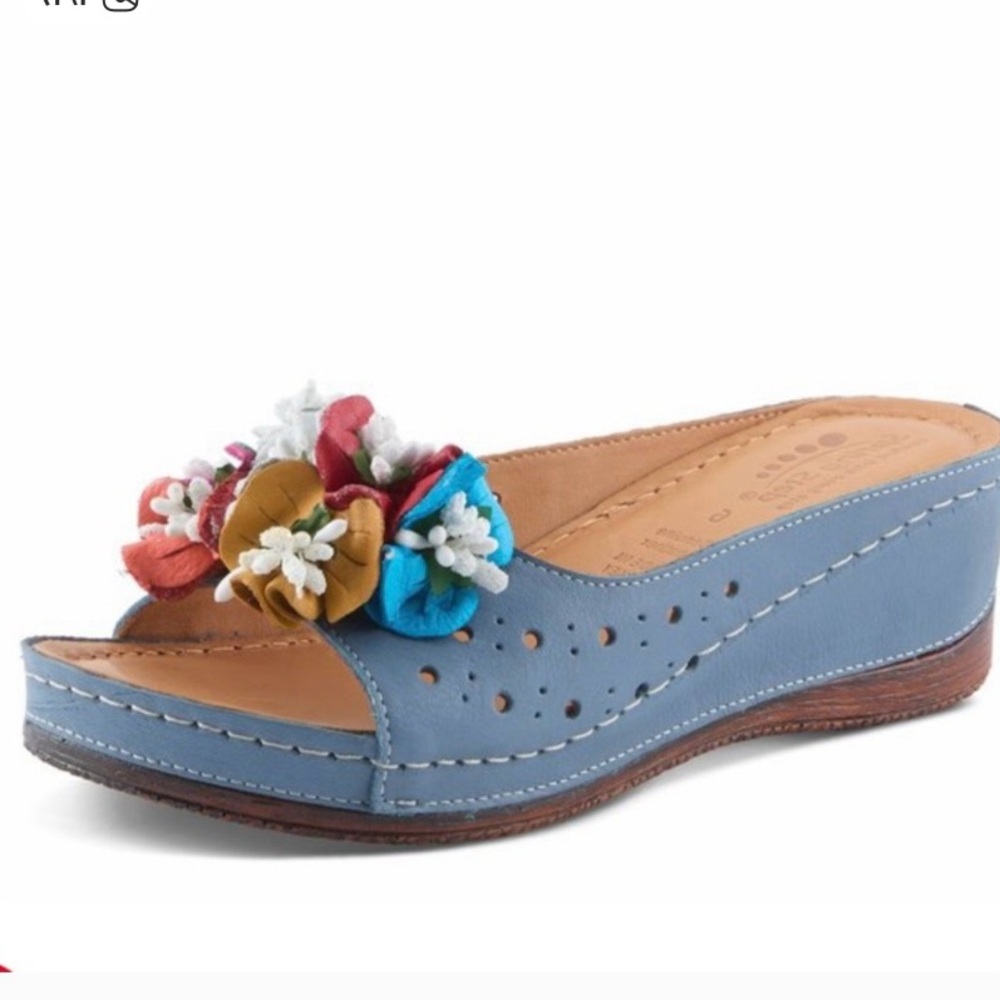 Sheridan Mia Blue Floral Mules